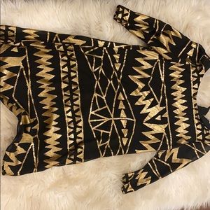 GB black and gold dress